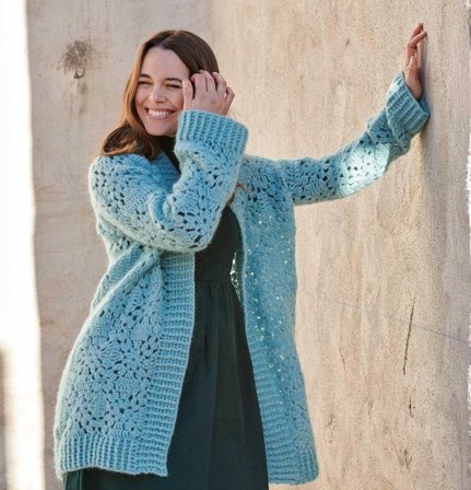 Katia Hekleoppskrift-PDF Jakke Alpaca Silver