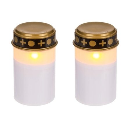 1/2/4-pak - Gravlys LED / Lys - Lys til Gravsted 1200 timer