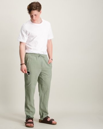 RYVLS Jackson Linen Pants Grön Byxor Kille - Kids Brand Store