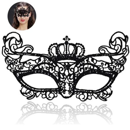 Luksusnahka Mask Lace Naisten naamio