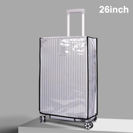 Fuldt gennemsigtigt bagagebeskyttercover Kuffertbeskyttercov 26inch