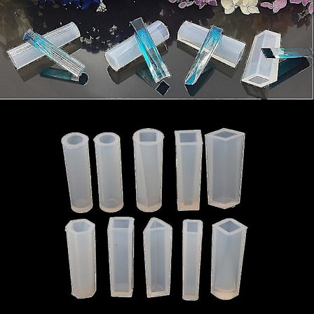 10 kpl Muotoja DIY Nestemäinen Hartsi Silikonimuotit Korujen Kaulakorun Riipuksen Valmistukseen