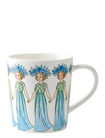 Design House Stockholm Cornflower Mug With Handle - White - 40 CL