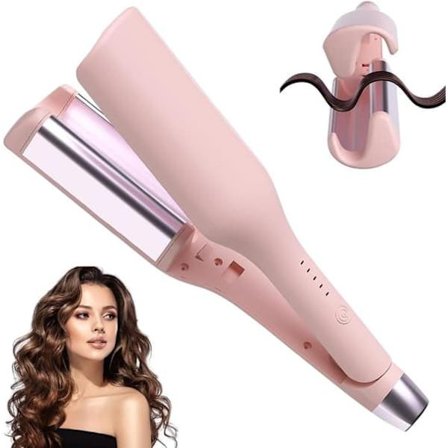Ceramic Curling Iron, 32 mm Beach Waves Hair Styler, Large Waver with 5 Temperature Settings, Mermaid Curls for Long and Short Hair