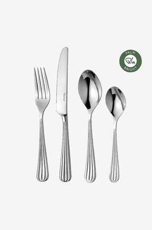 Robert Welch - Bestiksæt Palm Bright 24 dele - Sølvfarvet - Bestik - Fra Homeroom
