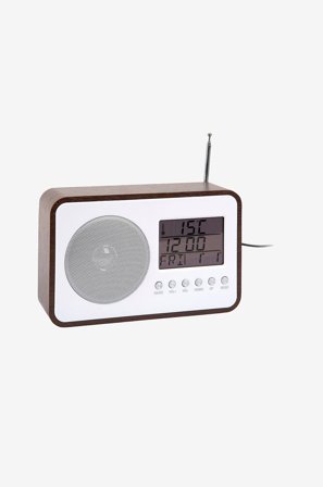 Karlsson - Herätyskello Fm Radio - Ruskea - Seinäkellot & pöytäkellot - - Homeroom
