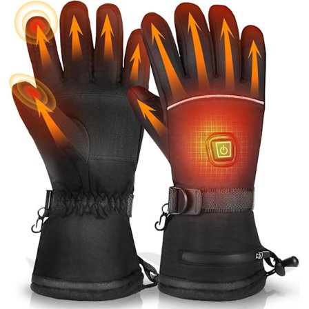 Opvarmede Handsker 8 Timer Arbejdstid Genopladeligt Lithium Batteri 3 Temperaturindstillinger Elektriske Varmebestandige Handsker