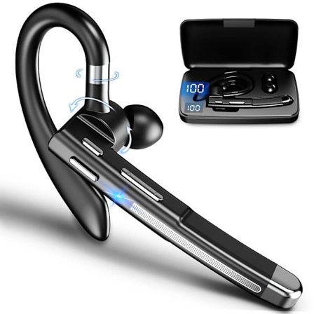 Bluetooth-headset med mikrofon, Bluetooth-headset 5.1 med CVC 8.0 dobbelt mikrofon LED