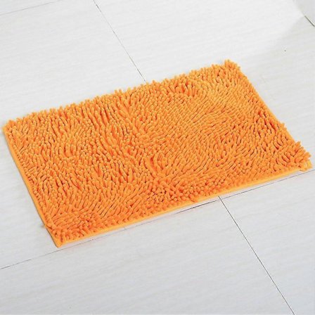 Chenille Liukuesteinen Superimukykyinen Pehmeä Mukava Suihkumatto Kylpymatto (50*80cm, Oranssi)