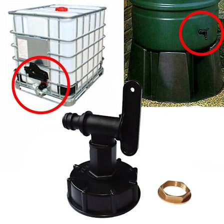 IBC Plastkran Och Mutter För Vattenkran