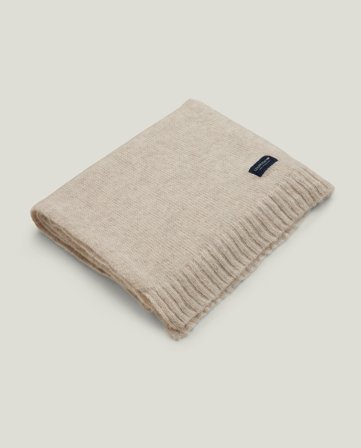 Lexington Strikket skjerf i alpakablanding, lysbeige melange
