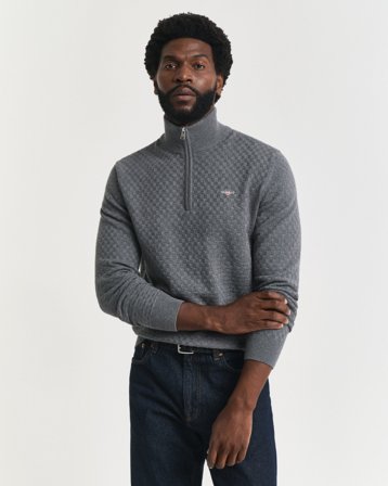 GANT Herren Troyer mit Mikrostruktur (L)