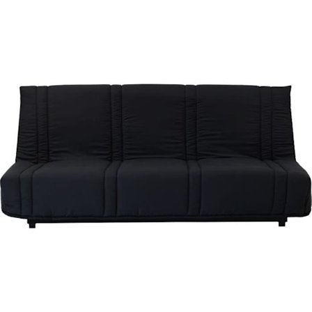 3-sits bäddsoffa - Svart tyg - Modern stil - L 193 x D 92 cm - LENA