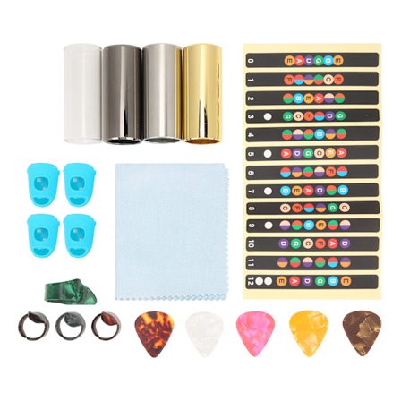 Glass Gitar Slide Bar Gripebrett Celluloid Plekter Strenginstrument Spilleverktøy