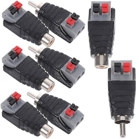 8st Högtalarkabel Till RCA-adapter RCA-kontakt Plug Kabel Till Kabelkontakt