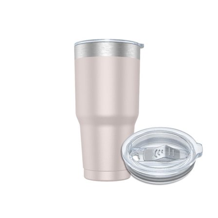 Rosa-900ml Kaffe- og te-termokrus (10 farver) til at bære i hånden eller i bilen - Termokrus i rustfrit stål med låg, flaske i rustfrit stål