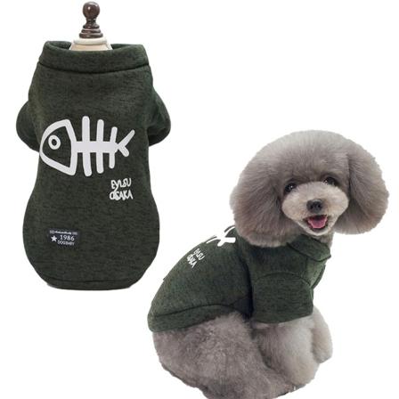 Hundekåpe for små og mellomstore hunder eller katter, kjæledyrjakke for valp,
