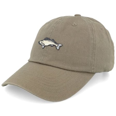 Skillfish - Grön unconstructed Keps - Tiny Zander Stone Washed Olive Dad Cap @ Hatstore