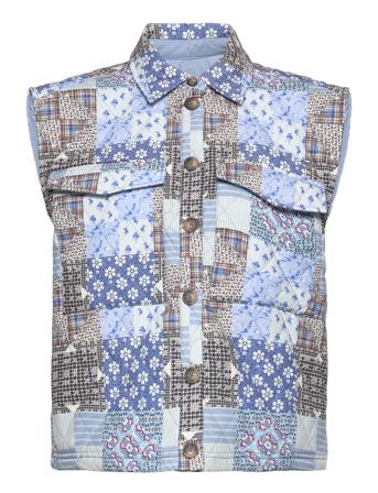 Objida Waistcoat 120 Vests Quilted Vests Multi/mønstret Object