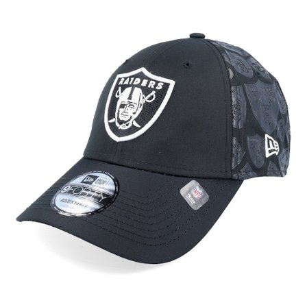New Era - NFL Zwart adjustable Cap - Las Vegas Raiders Half Monogram 9FORTY Black Adjustable @ Hatstore