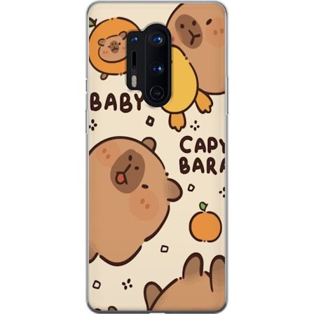 Kompatibelt Mobilskal till OnePlus OnePlus 8 Pro Kawaii Baby Kapybara
