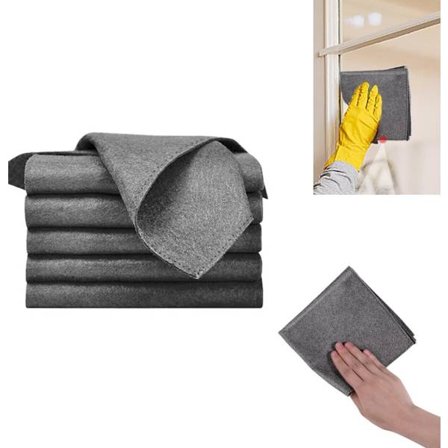 Rensesæt med fire klude, lavet af mikrofiber, genanvendeligt og absorberende, egnet til køkkener, vinduer, biler, badeværelser osv. Størrelse: 25 x 20