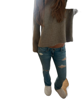 Hollsiter jeans med hål