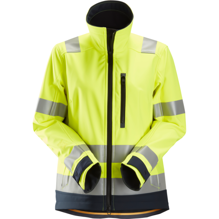 Snickers Workwear 1237 AllroundWork Softshelljakke varsel, gul/marineblå Varsel, Gul/Marineblå, Klær