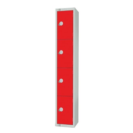 Elite locker, 4 door, 1800x300x450 mm, red