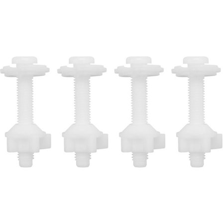 4 st Toalettstolsskruvar med plastmuttrar och brickor Reservdelar för toalettstol