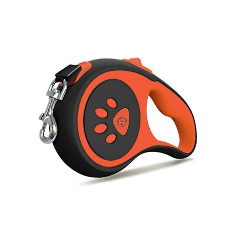 Automatisk Teleskopisk Trækline til Hunde, Nylon Hundetråd Orange - 1 stk