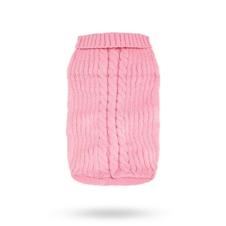 Urban Pup - Rosa Kabelstrikket Hundegenser - Hundegenser, hundvester & T-skjorter til hunder