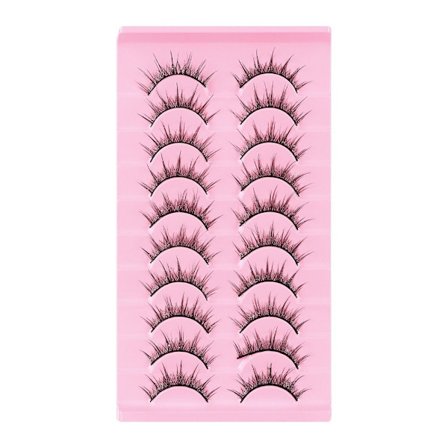 10 Pairs Manga Lashes Cosplay Lashes Wet Look - varastossa