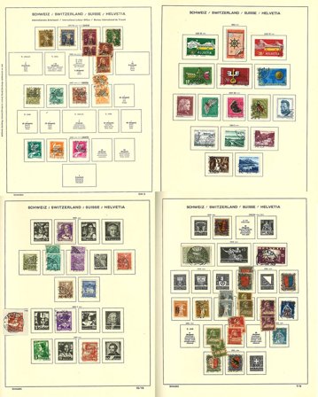 Østrig og Schweiz - Samling i 2 Schaubek fortryksalbum