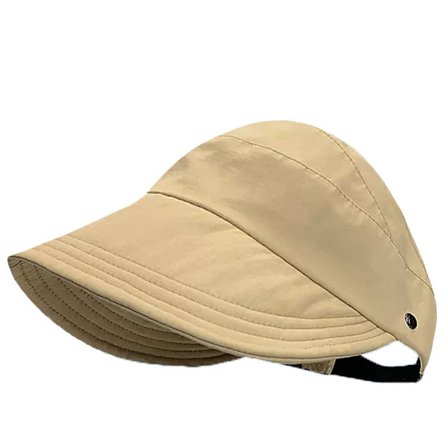 Solhatt for kvinner, bredbremmet, anti-UV, strandvisir, justerbar