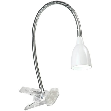 Airam - Skrivebordslampee Klämlampa Stella Clip LED Hvit