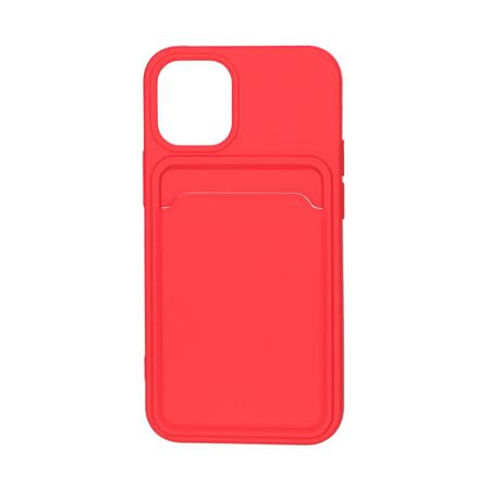 Silikonskal Med Korthållare Iphone 12 Mini - Röd Röd