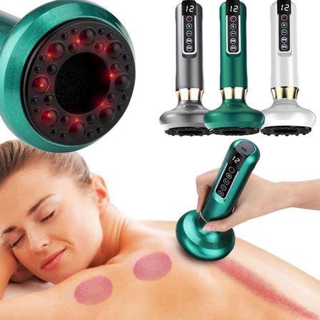 Elektrisk Vakuum Cupping Massager Sugekop Anti Cellulite Skønhed Sundhed Skrabning Infrarød Varme Slankende Massage Terapi