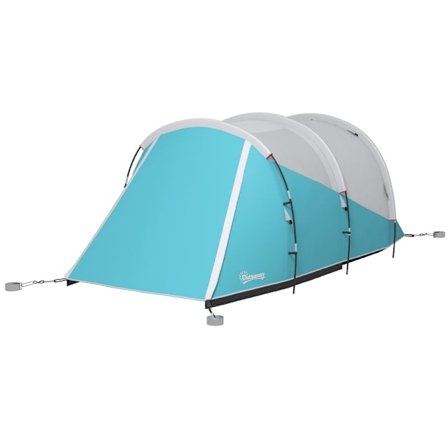 Rootz Camping Teltta - Perheteltta - Vedenpitävä suoja - Tilava muotoilu - 460L x 260L x 190K cm - Polyesteri, PE, Muovi