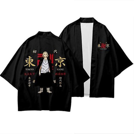 Tokyo Avengers Cosplay Anime Top,Kimono Tee Herr Kortärmad B2 S B1 2XL