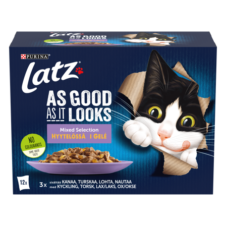 Purina Latz - Latz Agail blandet utvalg i gel 12x85 g - Katt - Kattefôr & kattemat - Våtfôr og våtmat - ZOO.no