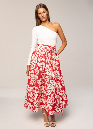 MISSMAYA - Astrid Skirt Rosso Fiore - XS
