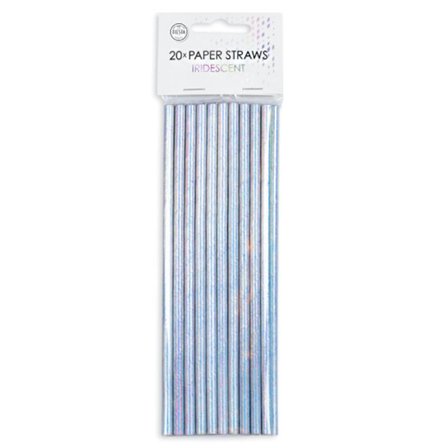 Papperssugrör Holografisk Silver