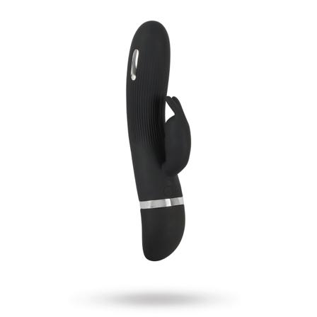 E-stim Rabbit Vibrator - Svart - Vuxen.se - E-stim analplugg, e-stim vibrator, electrogel