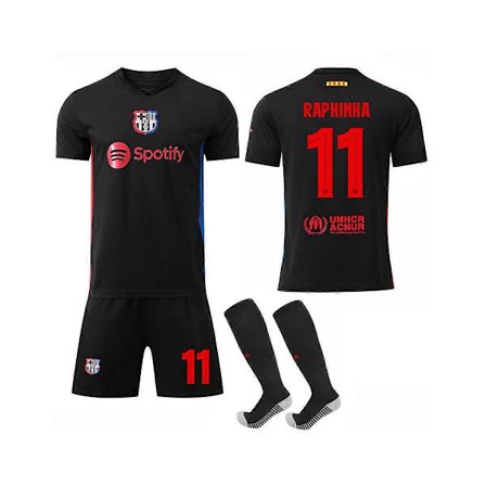 Borte Svart Fotballdrakt Barcelona Kit 2024-2025 Nr. 11 RAPHINHA S