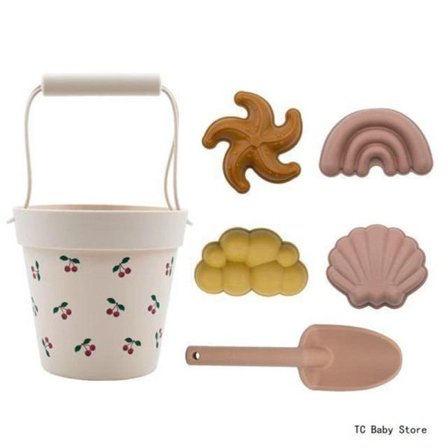 Baby strand legetøj sommer 2022 børn badekar sæt blødt silikone kirsebær sandkasse sæt legetøj