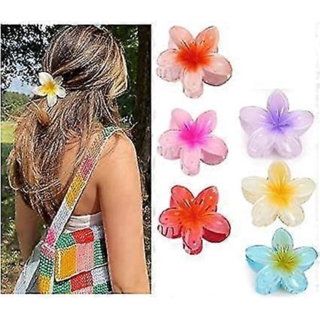 6 kpl Kukka Hiusklipsi, Havaijilaiset Isot Hiusponnarit, Matta Liukumattomat Söpöt Klipsit, Häät Morsiusneito Kukka Ponnahdus -Aoba