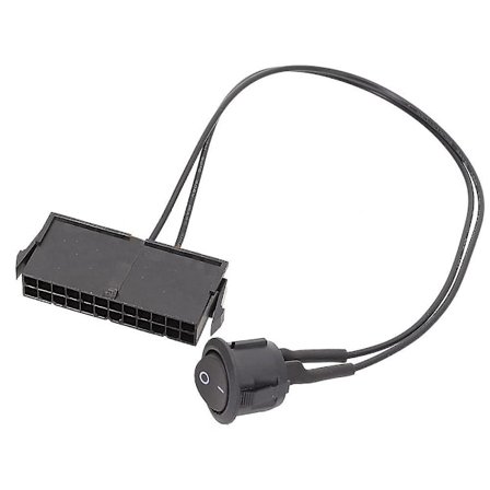 24-polet Hun ATX PSU Strømforsyningsstarter Tester Start Op Jumper Tænd/Sluk Switch Kabel 18AWG 30cm