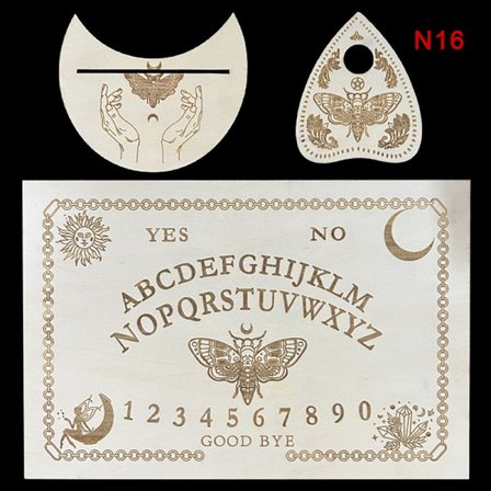 Trægraveret magisk tavle Ouija Boa - Perfekt spådomspendelbræt