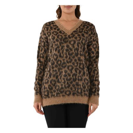 Max Mara Studio, V-neck Knitwear Bruin, Dames, Maat:S